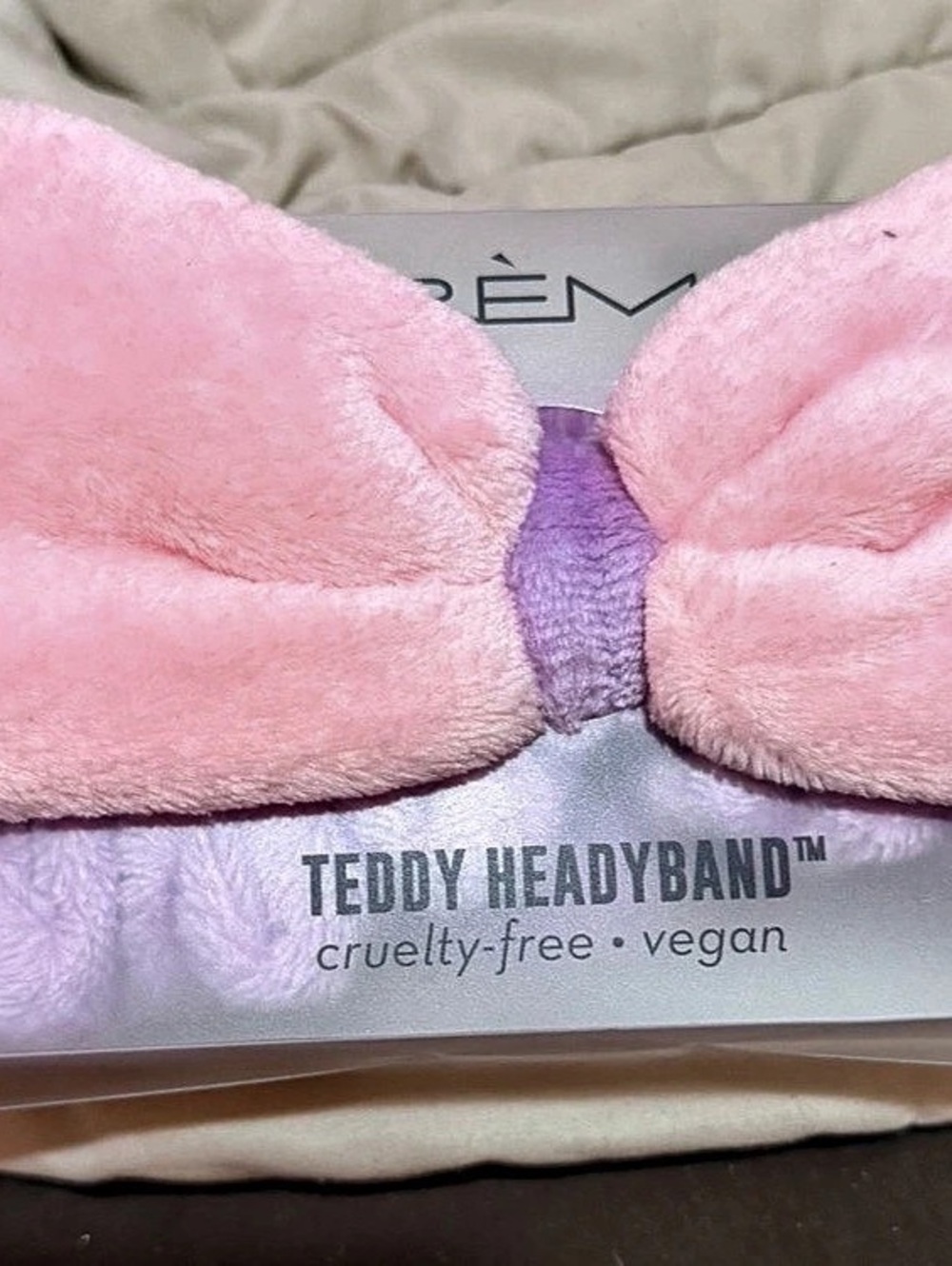 Kitsch Teddy Headband Pink & Purple NWT